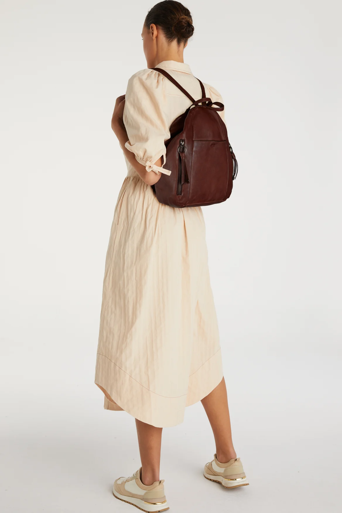Ari Leather Tassel Backpack - Image 4