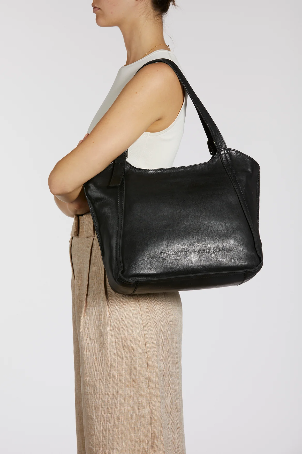Maya Leather Buckle Tote Bag - Image 4